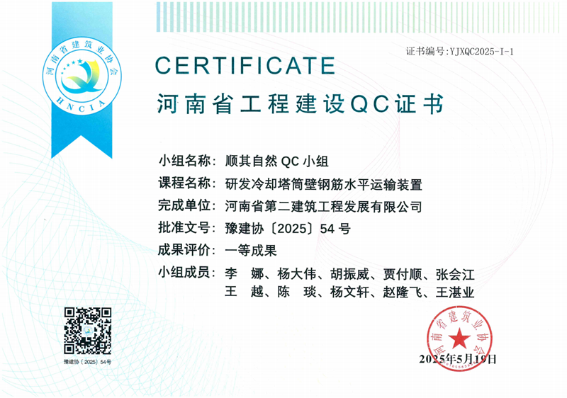 恭喜我公司荣获3项省级QC成果奖